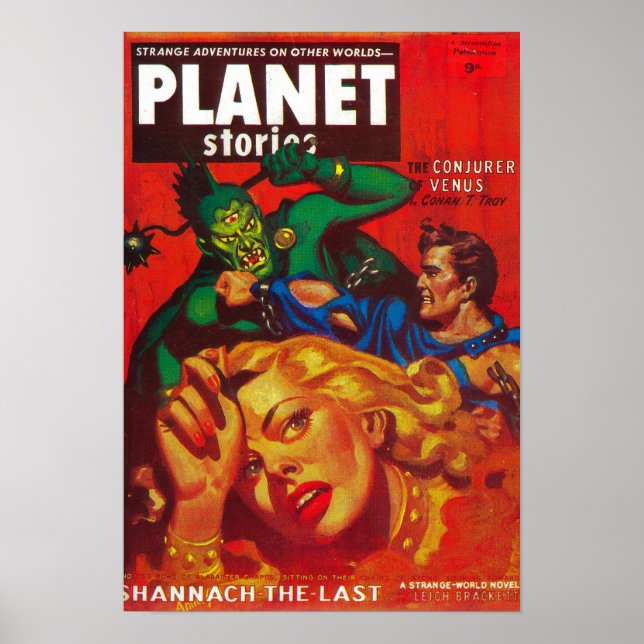 Planet Stories Magazine Cover 7 Poster (Framsidan)