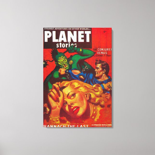 Planet Stories Magazine Cover 8 Canvastryck (Framsida)