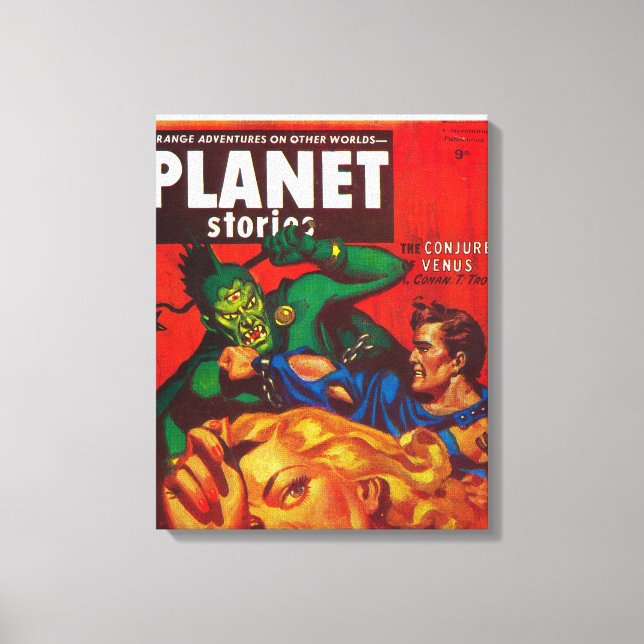 Planet Stories Magazine Cover 8 Canvastryck (Framsida)