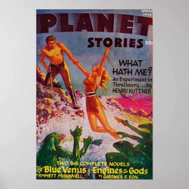 Planet Stories Magazine Cover 8 Poster (Framsidan)
