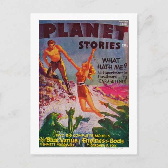 Planet Stories Magazine Cover 8 Vykort (Framsida)