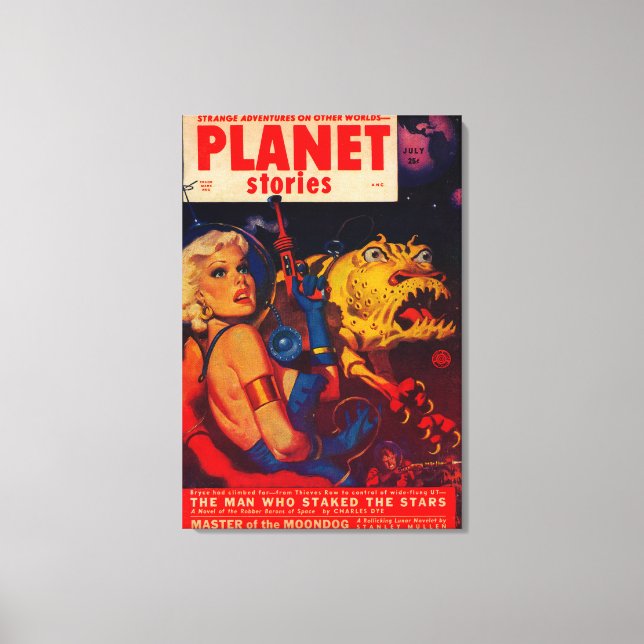Planet Stories Magazine Cover Canvastryck (Framsida)