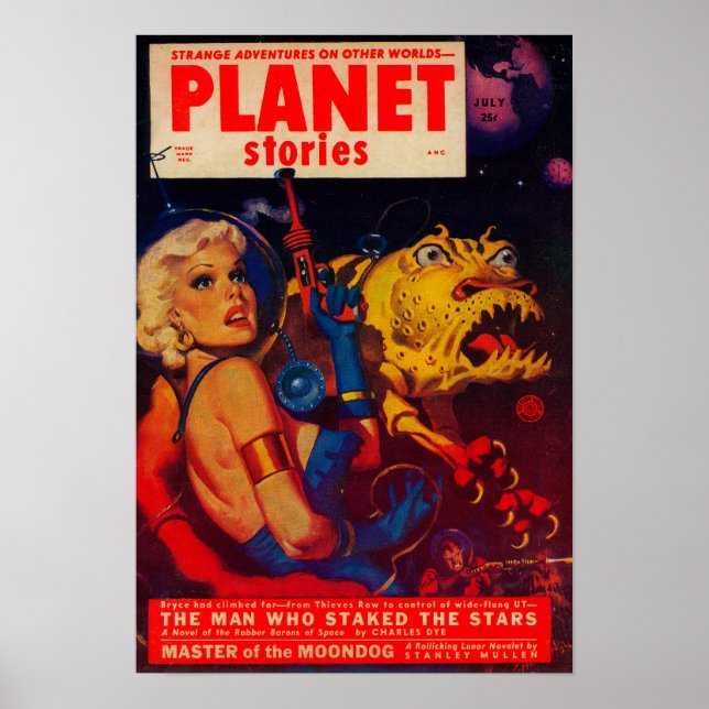 Planet Stories Magazine Cover Poster (Framsidan)