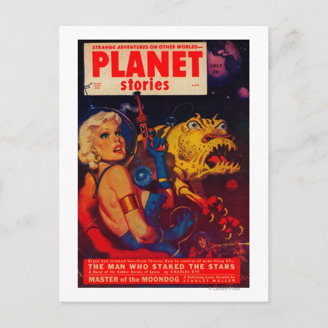 Planet Stories Magazine Cover Vykort (Framsida)