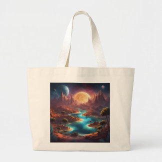 Planet Tote Bag Jumbo Tygkasse
