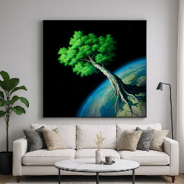Planet Träd - Fantasy Art Design Poster