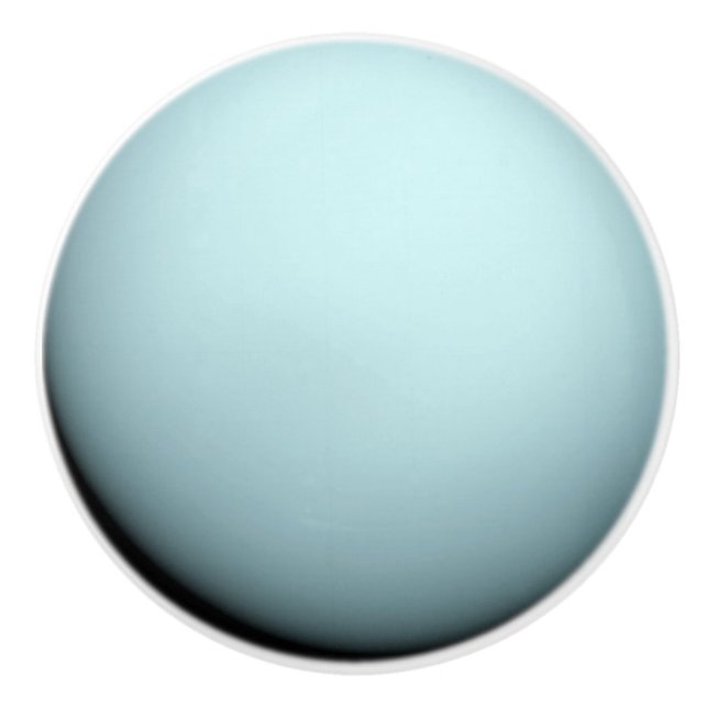 Planet Uranus Blå Solsystem Vattumannen Rymden Knopp (Framsidan)
