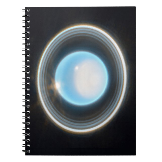 Planet Uranus med Ringar JWST Image Anteckningsbok (Framsidan)