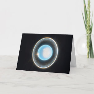 Planet Uranus med Ringar JWST Image Kort