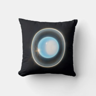 Planet Uranus med Ringar JWST Image Kudde