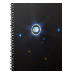 Planet Uranus med Ringar och Måne JWST Image Anteckningsbok