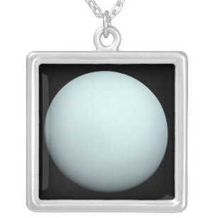 Planet Uranus Silverpläterat Halsband