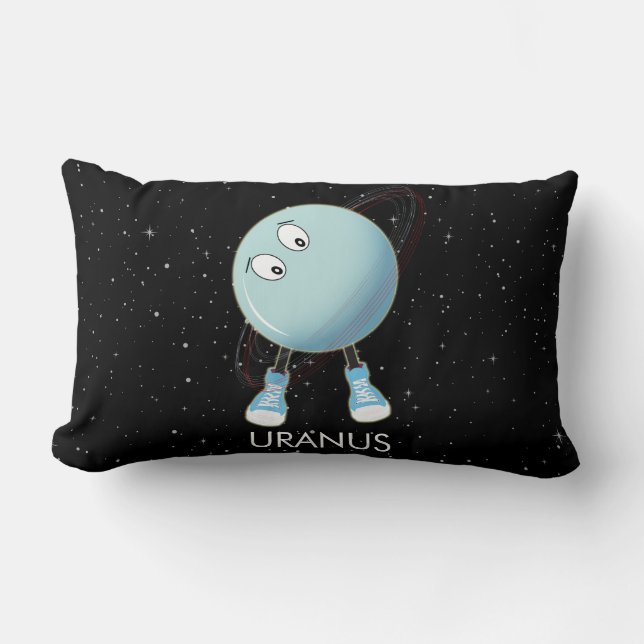 Planet Uranus & Stars Lumbarkudde (Framsida)