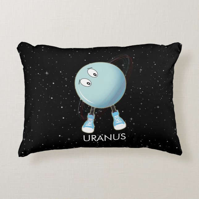 Planet Uranus & Stars Prydnadskudde (Framsidan)