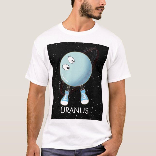Planet Uranus & Stars T Shirt (Framsida)