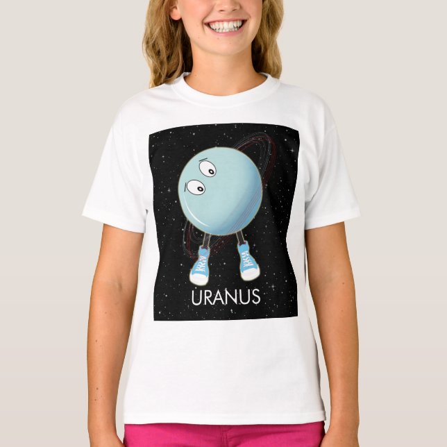 Planet Uranus & Stars T Shirt (Framsida)