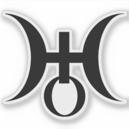 Planet Uranus Symbol (black) Klistermärken