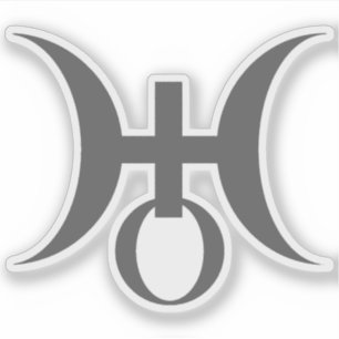 Planet Uranus Symbol (grå) Klistermärken