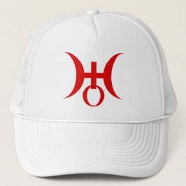Planet Uranus-symbol (röd) Keps