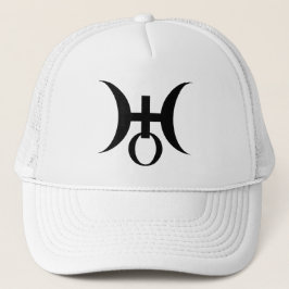 Planet Uranus-symbol (svart) Keps