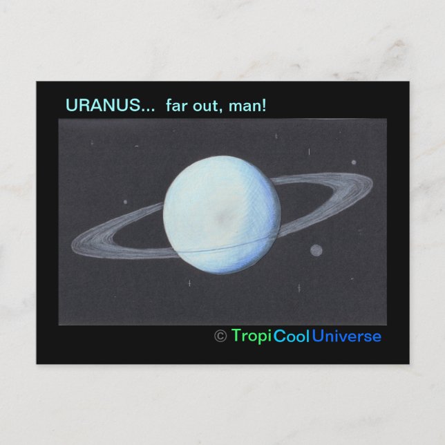 Planet URANUS vykort (Framsida)