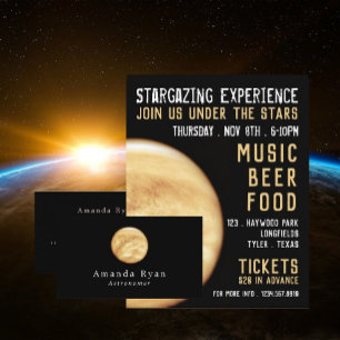 Planet Venus, Planetarium Eventreklam Reklamblad