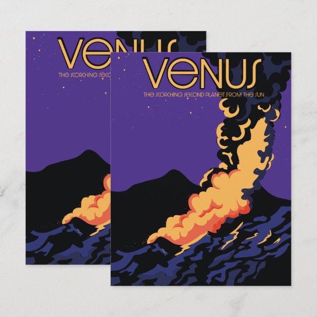 Planet Venus rymdkonst (Fram/baksida)