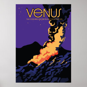 Planet Venus rymdkonst Poster