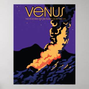 Planet Venus rymdkonst Tvåtons kaffemugg Poster