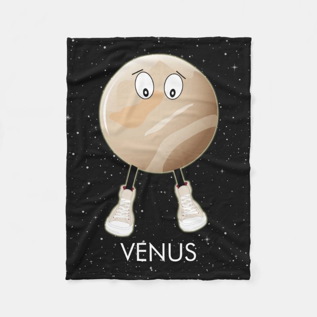 Planet Venus & Stars Fleece Blanket (Framsidan)