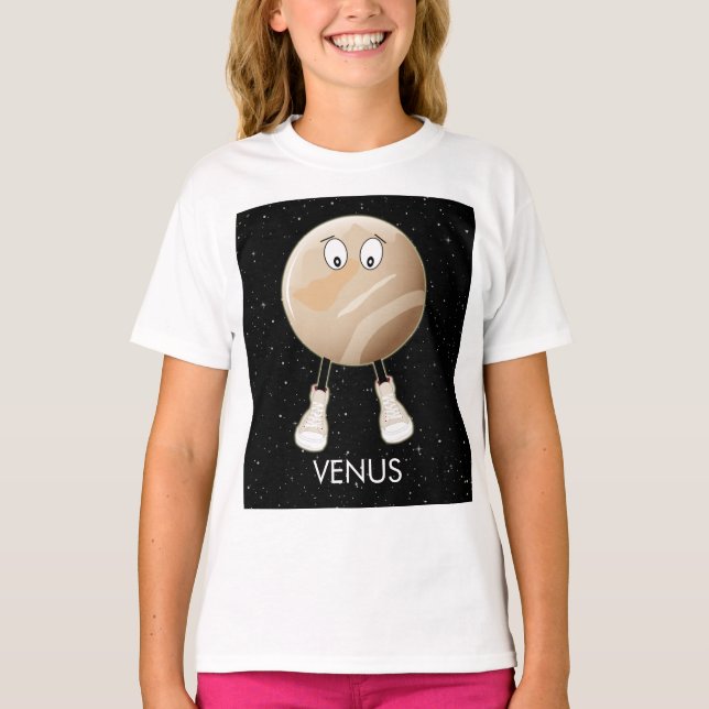 Planet Venus & Stars T Shirt (Framsida)