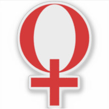 Planet Venus-symbol (röd)