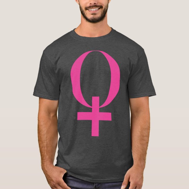 Planet Venus-symbol (rosa) T Shirt (Framsida)