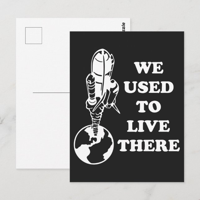 Planet Vi Använde Bo Där Rädda Jorden Rymden Vykort (Fram/baksida)