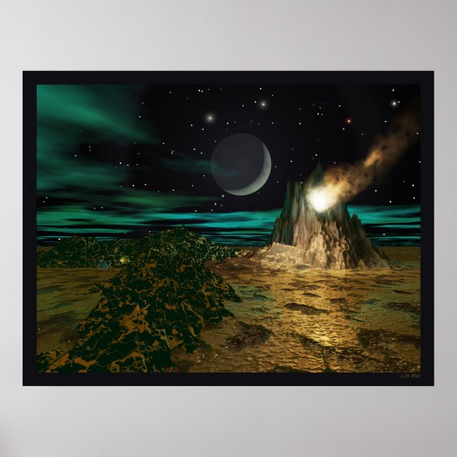 Planet Volcano World Poster (Framsidan)