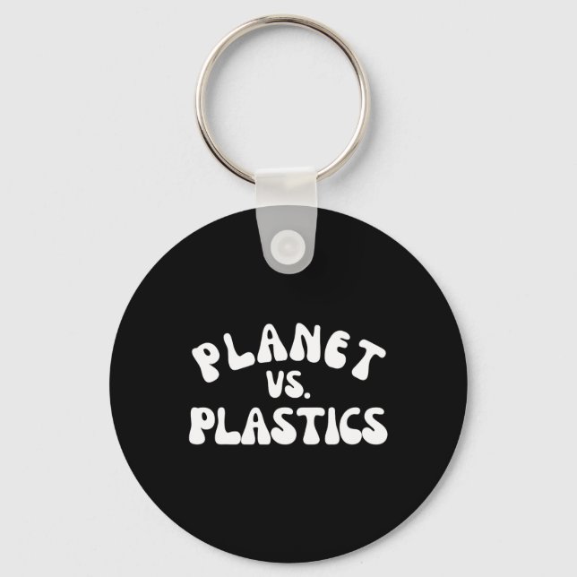 Planet Vs. Plastics Earth Day 2025 Environmental A Nyckelring (Framsida)