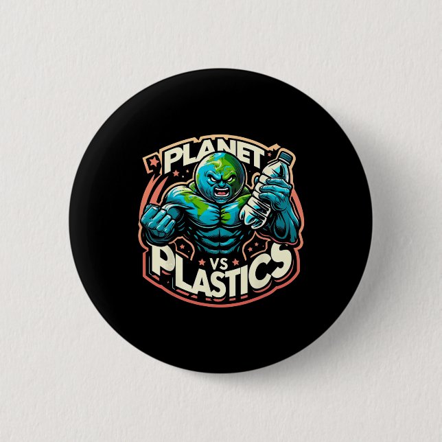 Planet Vs Plastics Earth Day Knapp (Framsida)