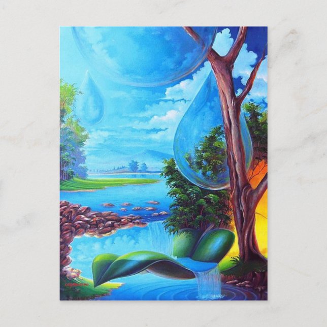 PLANETA ÁGUA - Leomariano artista plastico Vykort (Framsida)