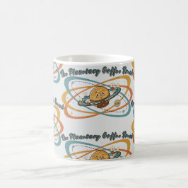 Planetarisk kaffepaus Retro rymdmönster Kaffemugg