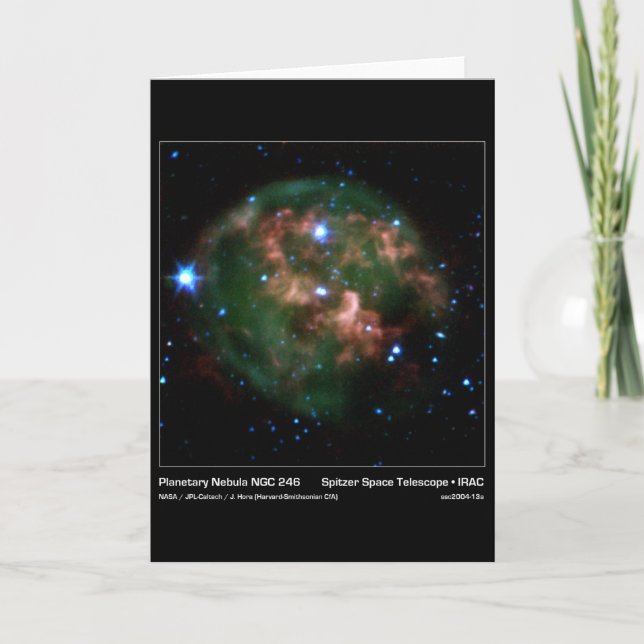 Planetarisk Nebula NGC 246 - Spitzer Kort (Framsida)