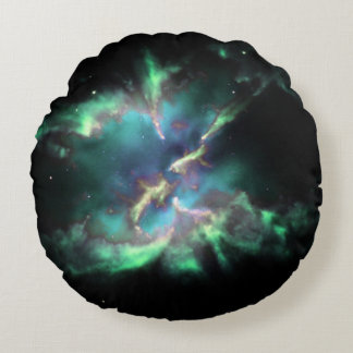 Planetarisk nebulosa Mintgrön Blåslingor Rund Kudde