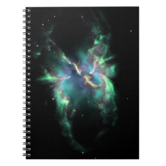 Planetarisk nebulosa mintgrön periwinkle anteckningsbok