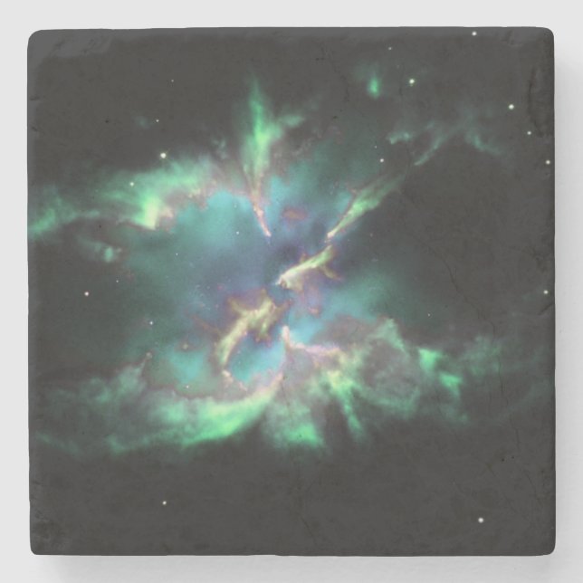 Planetarisk nebulosa Mintgrön Periwinkle Stenunderlägg (Framsidan)