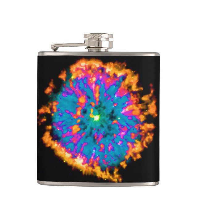 Planetarisk nebulosa NGC 6751 Pop Art Psykedelisk Fickplunta (Framsidan)
