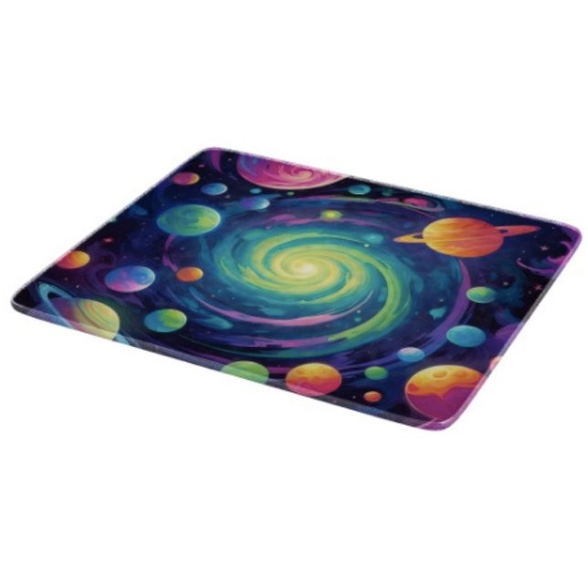 Planetarisk rotation  (Glass Cutting Board – 5 different sizes. 100% food safe.  tempered glass Non-skid rubber feet. 
)