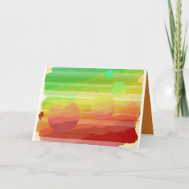 Planetariskt hälsningkort kort