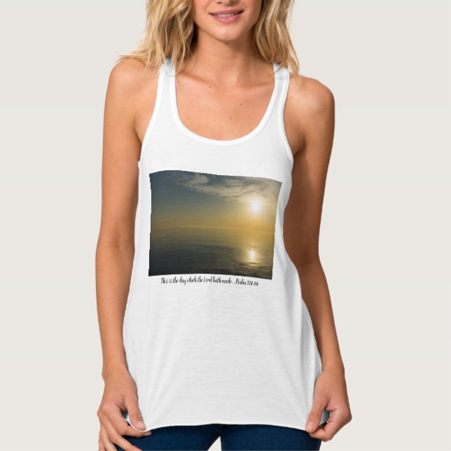 Planetarium Sunrise Tanktop Linne Med Racerback (Framsida)