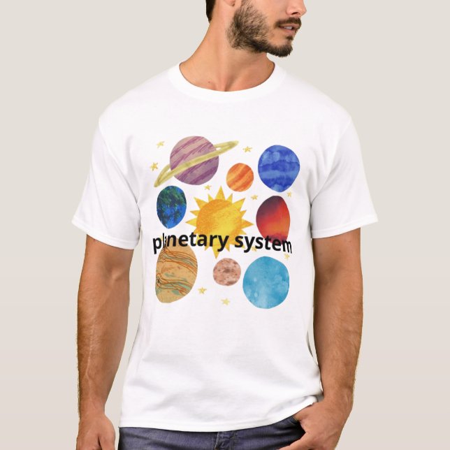 Planetary System Design | Creative Space Art  T Shirt (Framsida)