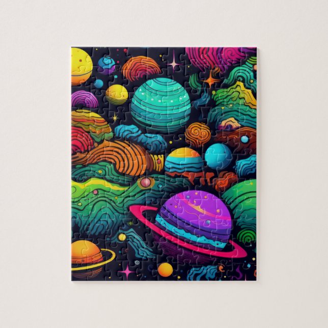 Planetbakgrund Pussel (Vertikal)
