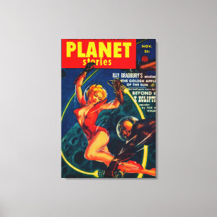 Planetberättelsetidskriften täcker 2 canvastryck